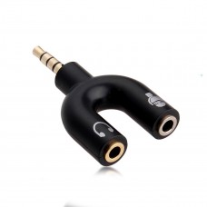 OkaeYa 3.5mm Audio Jack To Headphone Microphone Splitter Converter Adaptor (Specially Design For Mobile And Tablet Only)